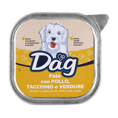 Dag Dog Adult All breeds Patè con Pollo, tacchino e verdure 300 gr