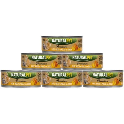 Naturalpet Premium Cat Adult Sterilized Pat&eacute; ricco in Pollo con zucca 85gr