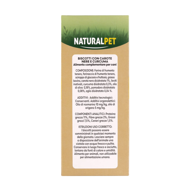 Naturalpet Premium Biscotti con Carote nere e curcuma 200 gr