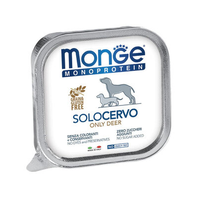 Monge Natural Superpremium Monoprotein Dog Adult Paté Solo Cervo 150 gr