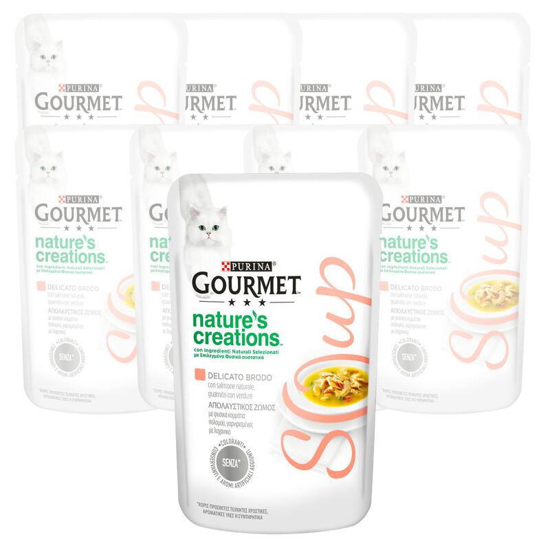 Gourmet Nature's Creation Soup Cat Adult Salmone e Verdure 40 gr