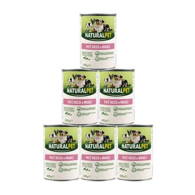 Naturalpet Dog Adult Pat&eacute; ricco in Maiale 400 gr