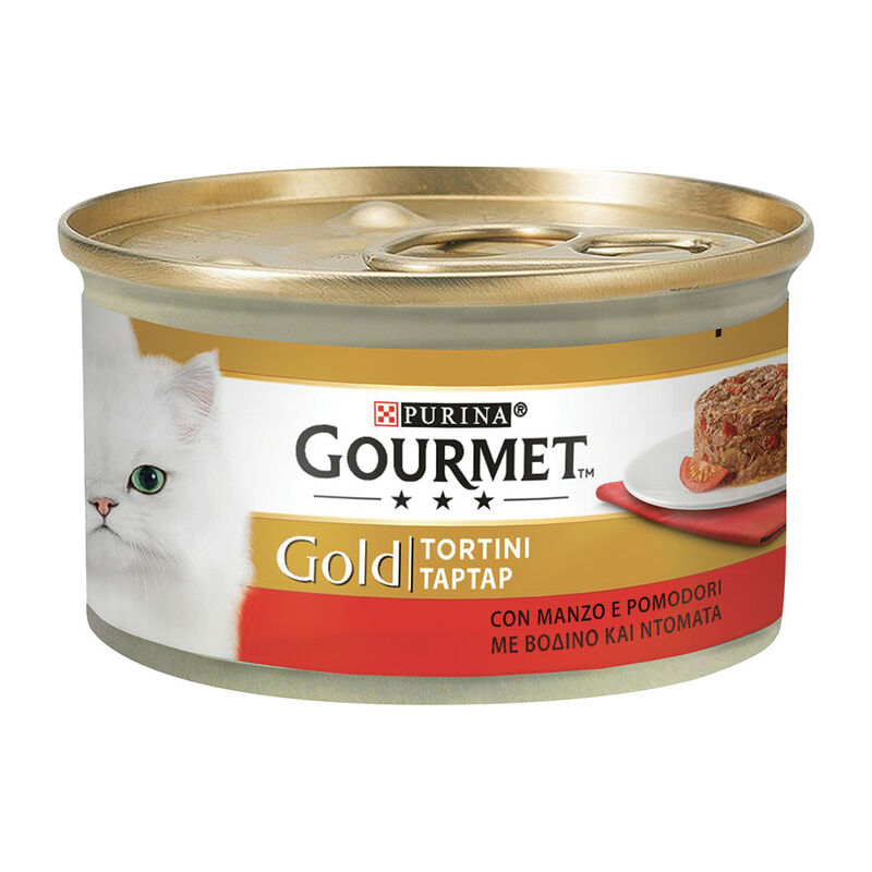 Gourmet Gold Tortini Cat Adult  con Manzo e Pomodori 85 gr