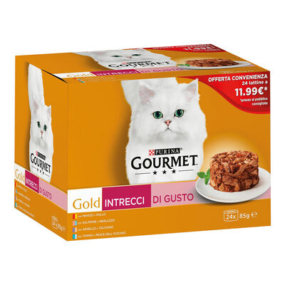 Gourmet Gold Cat Adult Intrecci di Gusto Multipack 24x85g