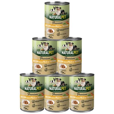 Naturalpet Premium Bocconi ricchi in pollo con tacchino 415gr