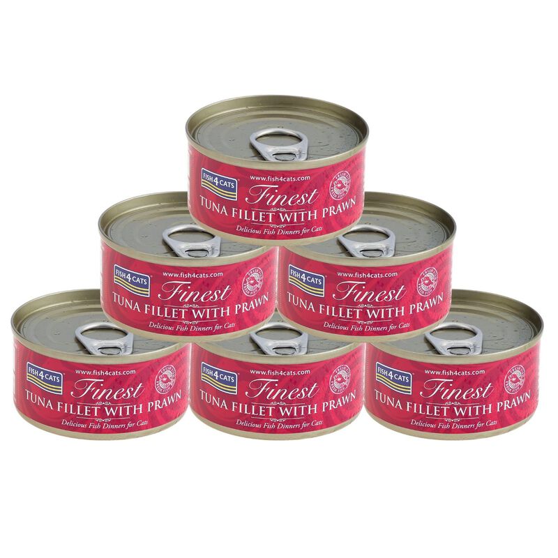 Fish4Cats Finest Cibo Umido per gatti Tonno e Gamberetti 70 gr