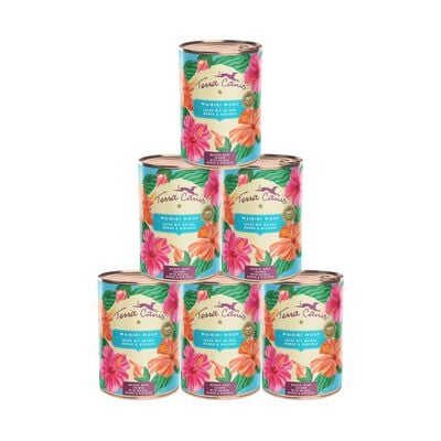 Terra Canis Dog menu flower  Waikiki Woof Salmone con Quinoa, Mango e ibisco 400gr