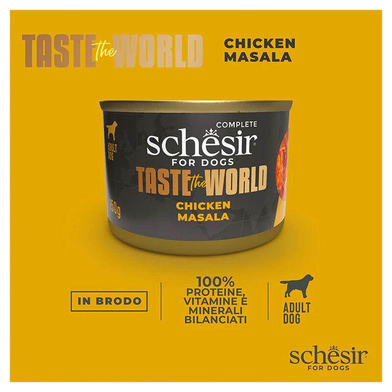 Schesir Taste the World  Dog Adult Pollo Masala in brodo 150gr