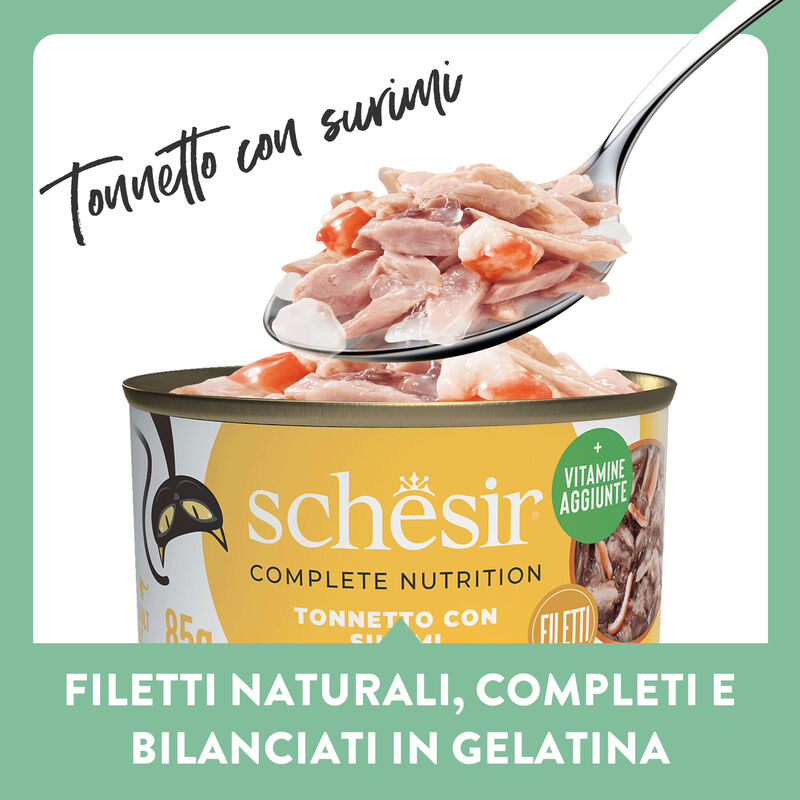 Schesir Cat Adult Tonnetto con surimi jelly 85g