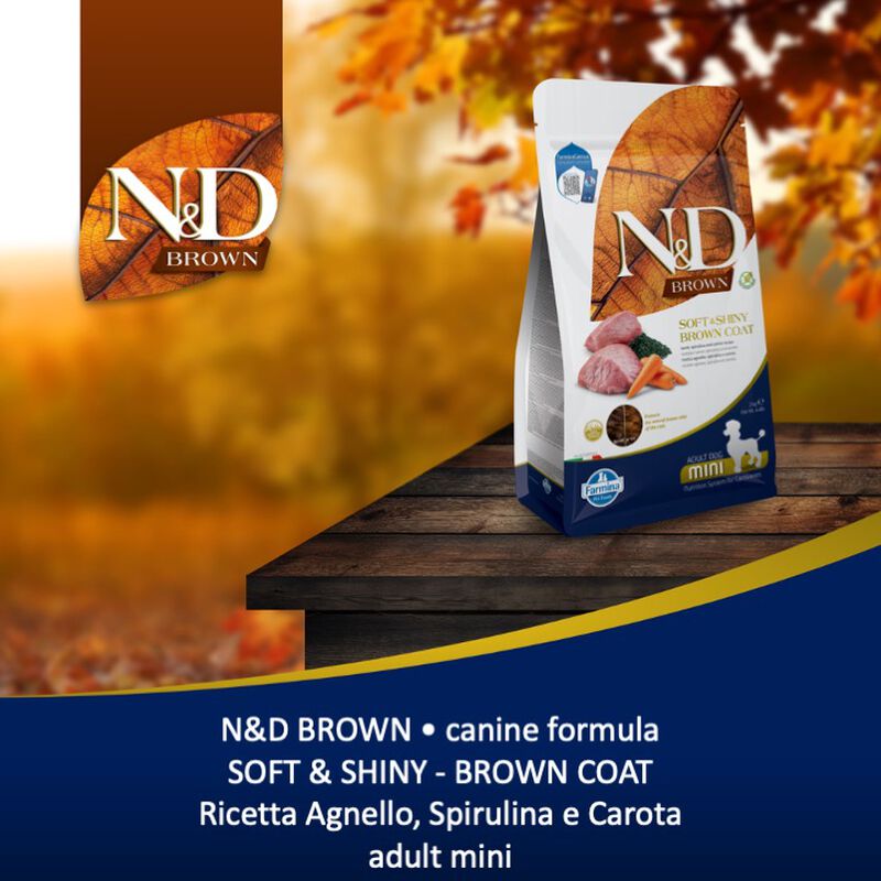 Farmina N&D Brown Dog Adult Mini Agnello Spirulina e carote 2 kg