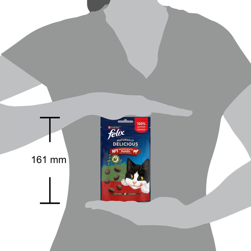 Felix Naturally Delicious Cat Snack con Manzo e Bacche di Goji 50 gr