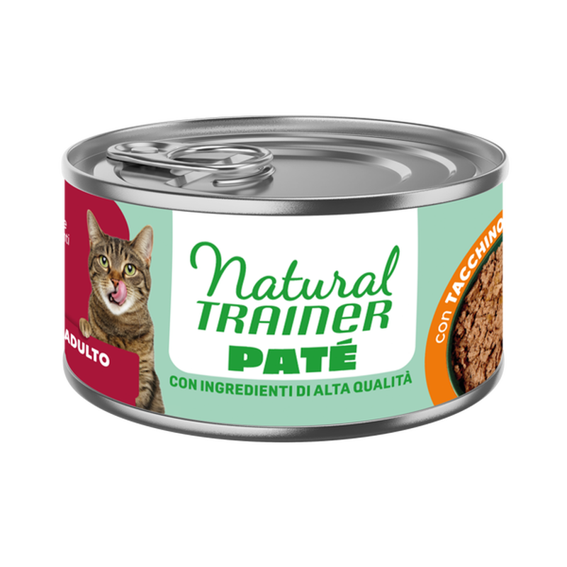 Natural Trainer Pat&eacute; con Tacchino per Gatti Adulti 85gr