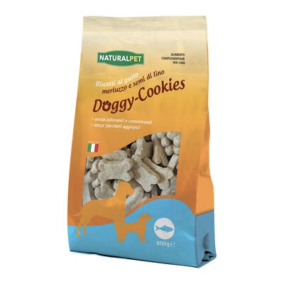 Naturalpet Biscotti Doggy-Cookies con Merluzzo e Semi di Lino 800 Gr.
