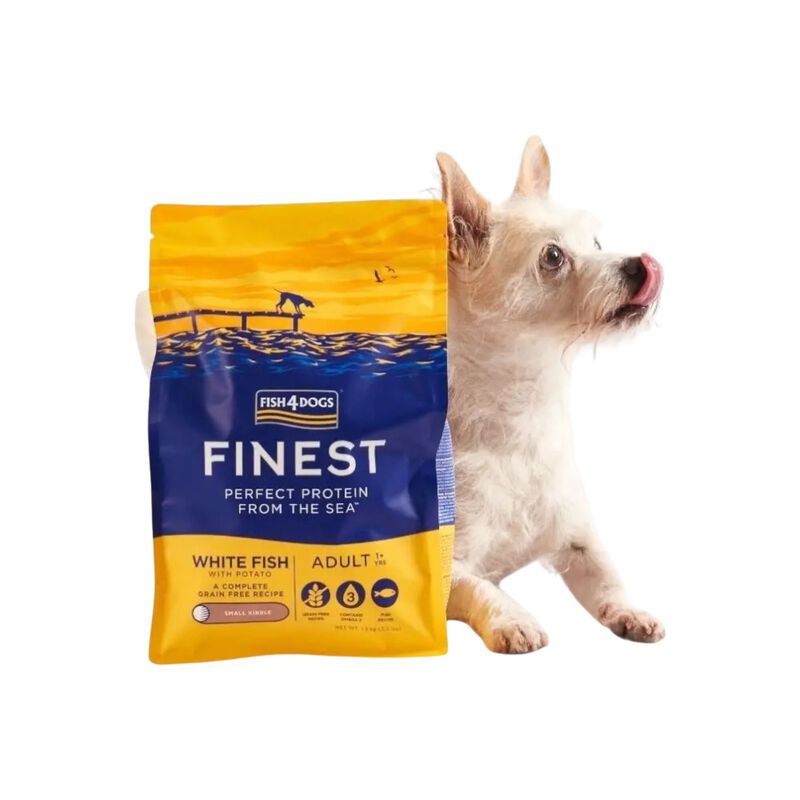 Fish4dogs Finest Dog Adult Small Pesce Bianco 1,5 kg