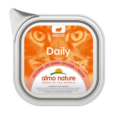 Almo Nature Daily Cat Salmone 100g - Alimento per gatti senza cereali