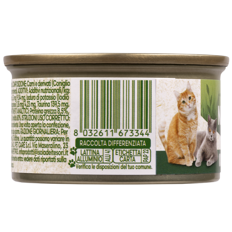 Naturalpet Cat Adult Mousse con Coniglio 85 gr