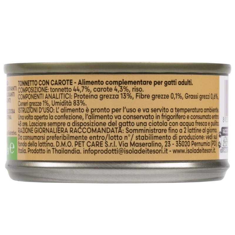 Naturalpet Premium Cat Adult Tonnetto con carote 70gr