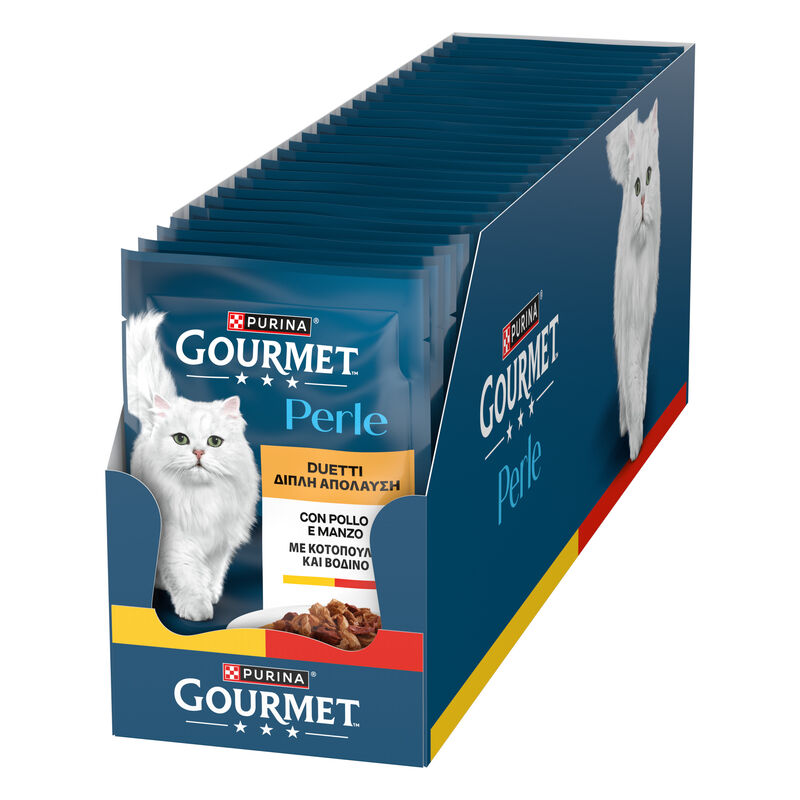 Gourmet Perle Duetti Cat Adult con Manzo e Pollo 85 gr