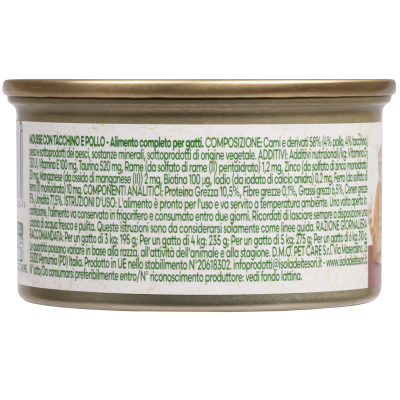 Naturalpet Cat Adult Mousse Tacchino e Pollo 85gr