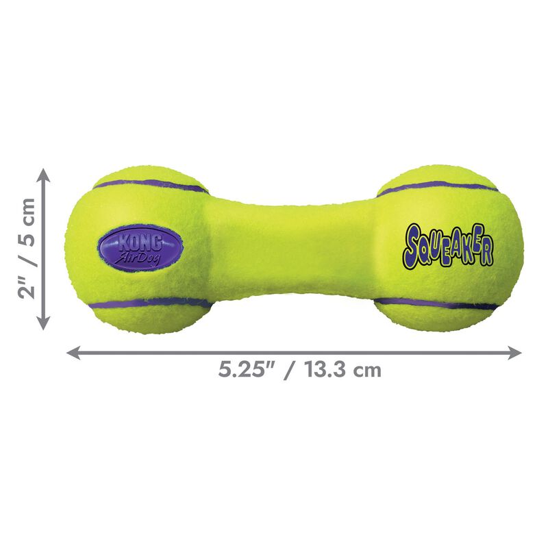 Kong AirDog Squeaker Dumbbell per cani Tg S Giallo