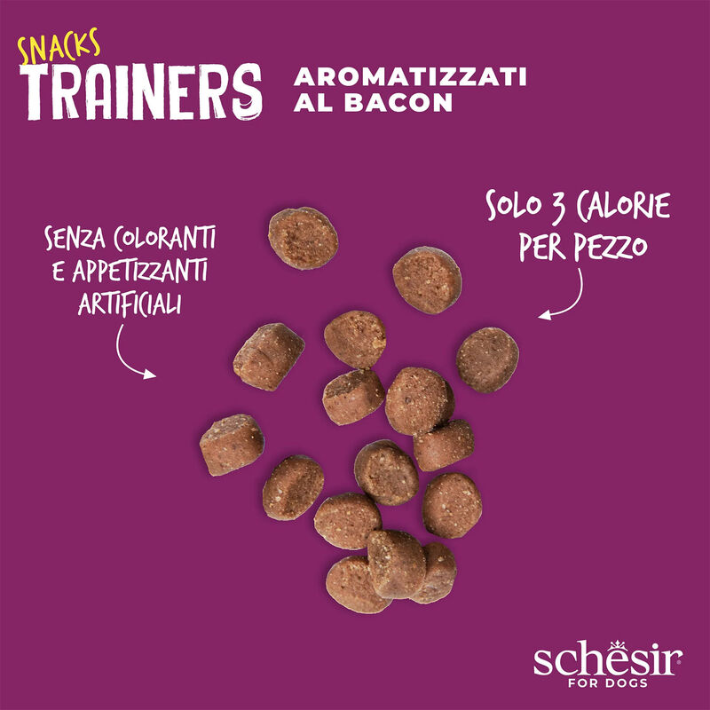 Schesir Dog Adult Snacks Trainers al Bacon 283 gr