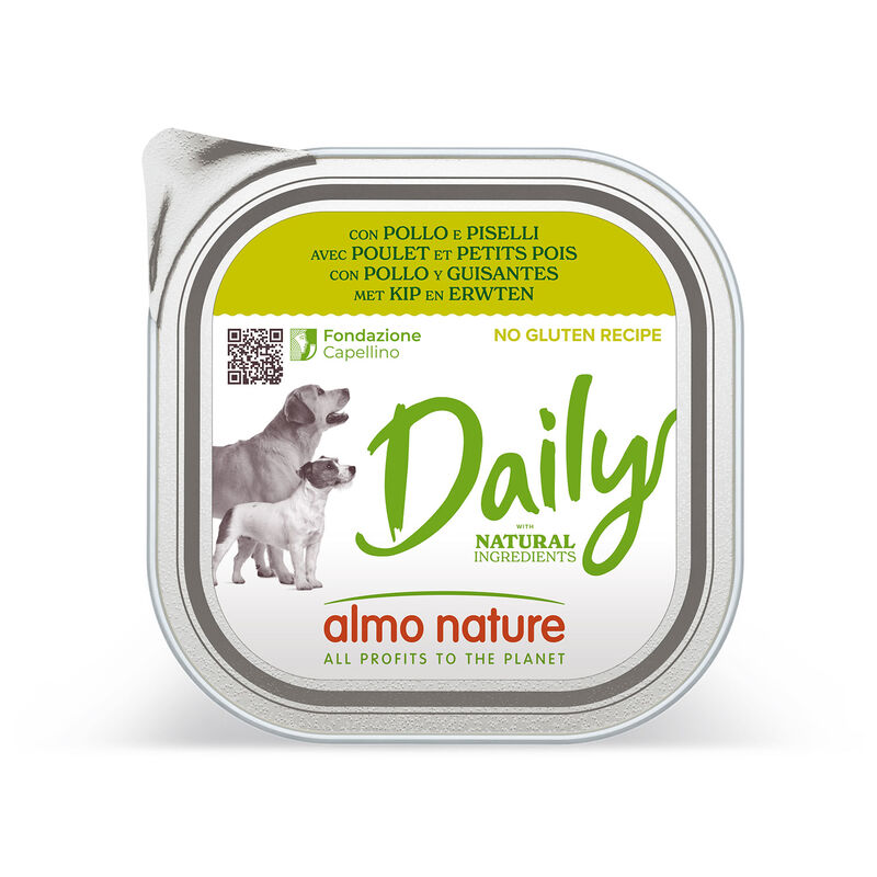 Almo Nature Daily Dog Pollo e Piselli 100g 