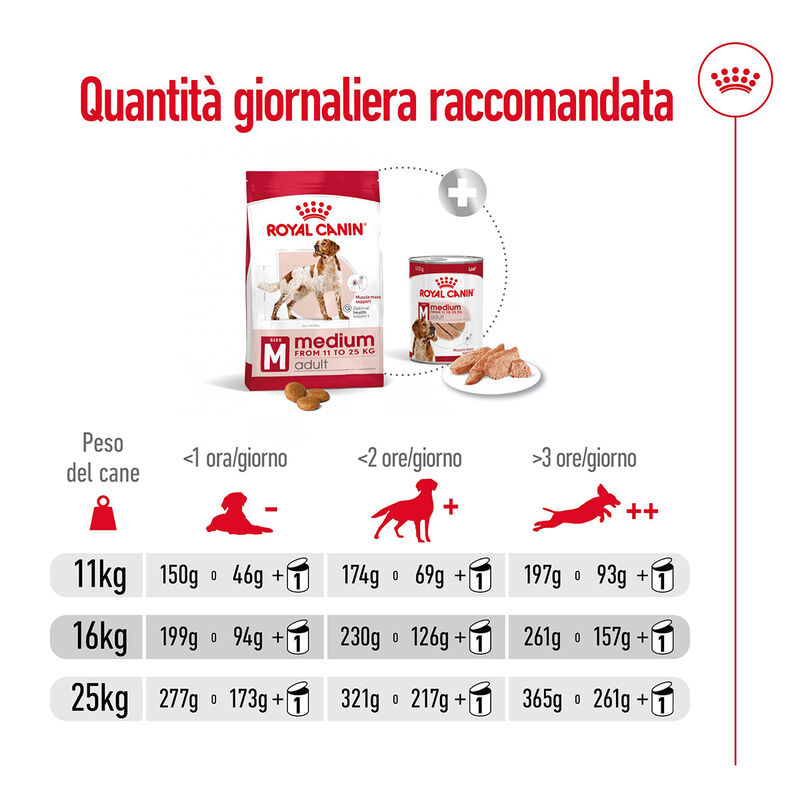 Royal Canin Dog Medium Adult 15 kg+3kg Omaggio