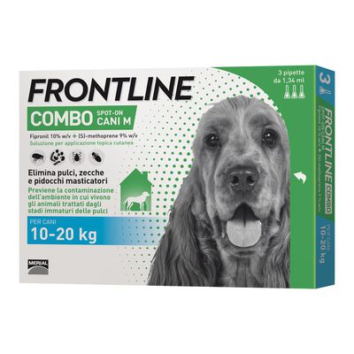 Frontline Combo Spot-On cane medio 10-20 kg 3 pipette