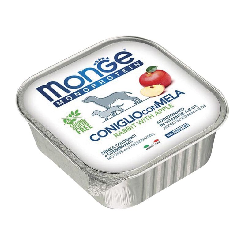 Monge Monoprotein per cani adulti Paté Coniglio con Mela 150gr