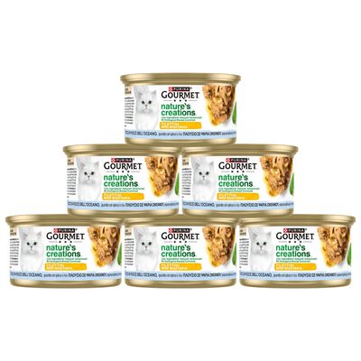 Gourmet Nature's Creations Cat Adult Ricco in Pesce dell'oceano con spinaci e riso 85 gr