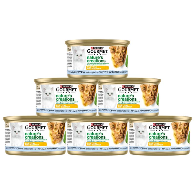 Gourmet Nature's Creations Cat Adult Ricco in Pesce dell'oceano con spinaci e riso 85 gr