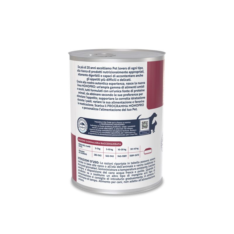 Monopro Bocconcini in Salsa per cani adulti Agnello 415 gr