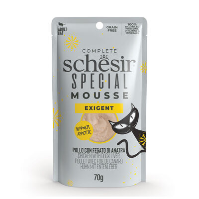 Schesir Special Cat Adult Mousse Exigent Pollo con fegato di anatra 70 gr