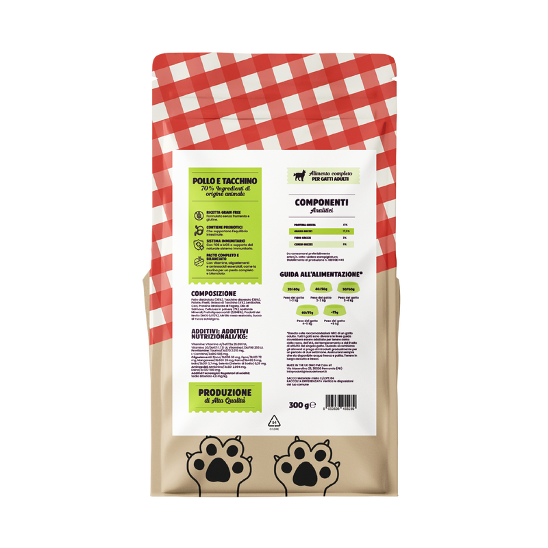 Il Cibo di Beppo Cat Adult Tacchino e Pollo 300gr