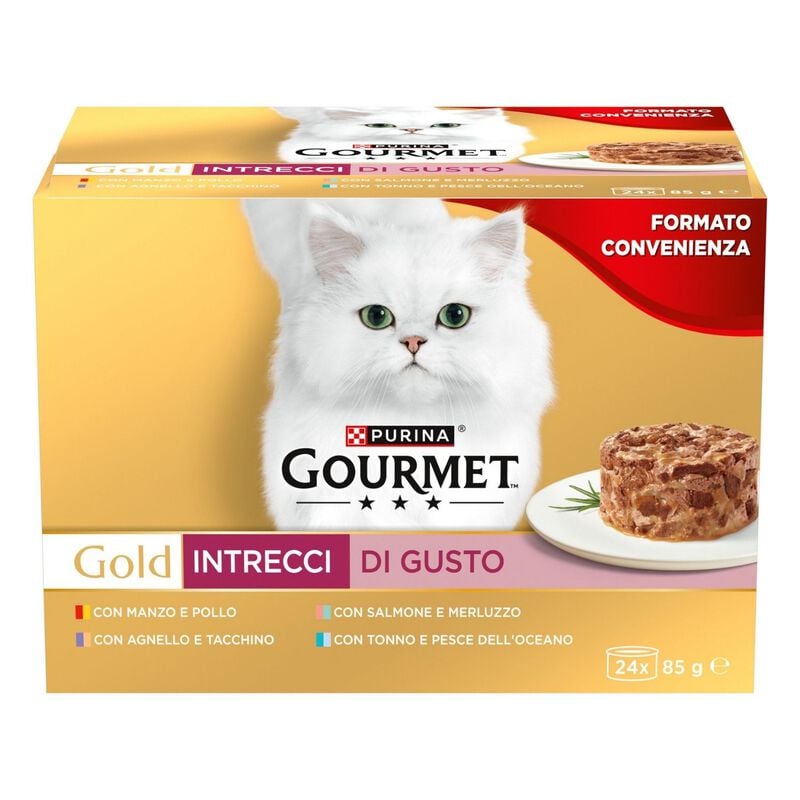 Gourmet Gold Cat Adult Multipack Intrecci di Gusto 24 x 85 gr