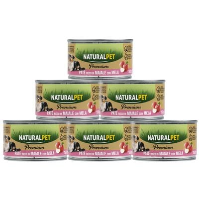 Naturalpet Premium Dog Adult Pat&eacute; ricco in Maiale con mela 150 gr