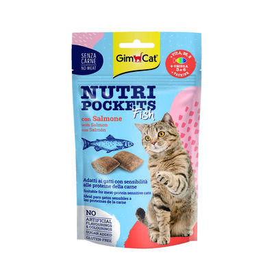 Gimcat Nutri Pockets Fish con Salmone 60 gr