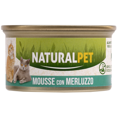 Naturalpet Cat Adult Mousse con Merluzzo 85 gr