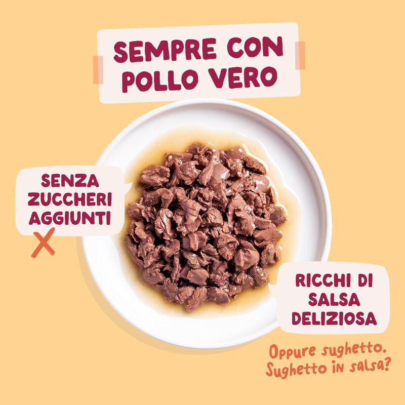 Edgard & Cooper Bocconcini in Salsa per gatti Pollo 85 gr
