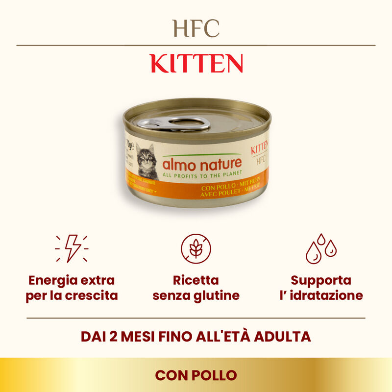 Almo Nature HFC Natural Cat Kitten con Pollo 70 gr