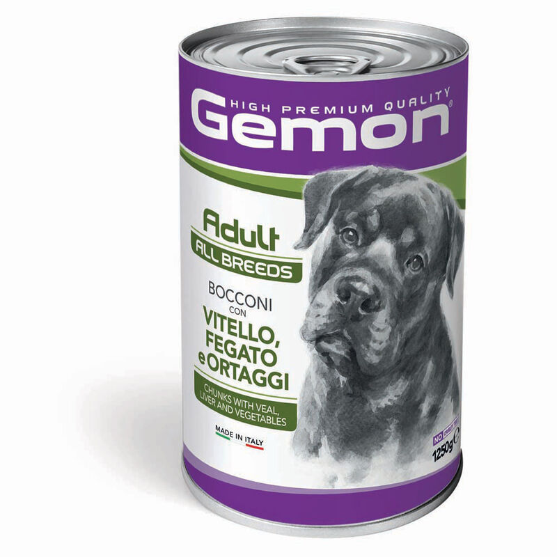 Gemon Dog All breeds Adult bocconi con Vitello, fegato ed ortaggi 1250gr Gemon Dog All breeds Adult bocconi con Vitello, fegato ed ortaggi 1250gr