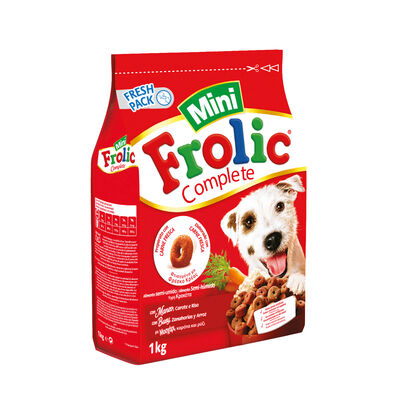 Frolic Complete Dog Taglie Piccole con Manzo, Carote e Cereali 1Kg