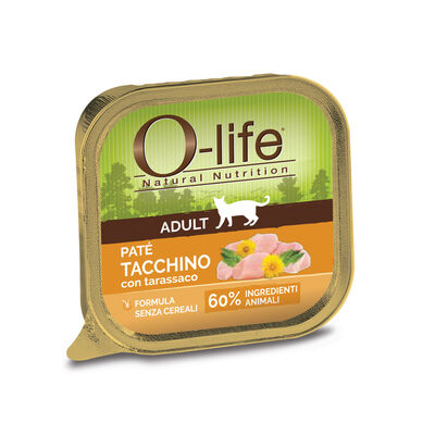 O-Life Cat Adutl Paté Tacchino con tarassaco 85 gr
