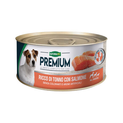 Naturalpet Premium dog Ricco di Tonno e Salmone 170 gr