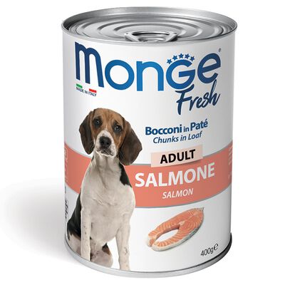 Monge Fresh Bocconi in Pat&eacute; per cani adulti con Salmone 400 gr