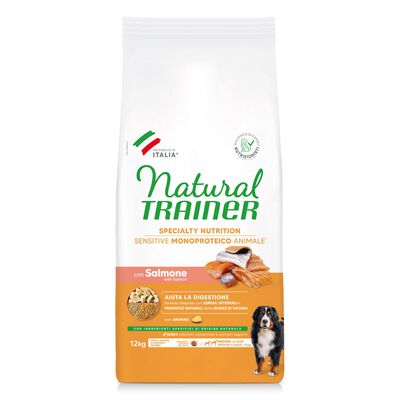 Natural Trainer Dog Mature Medium&Maxi Sensitive Gluten Free con Salmone 12 kg