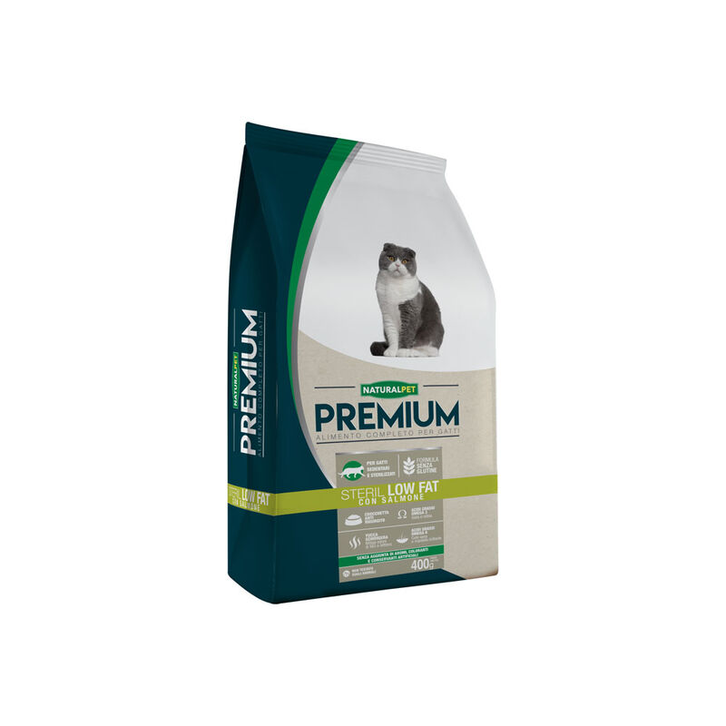 Naturalpet Premium Steril Low Fat con Salmone 400 gr.
