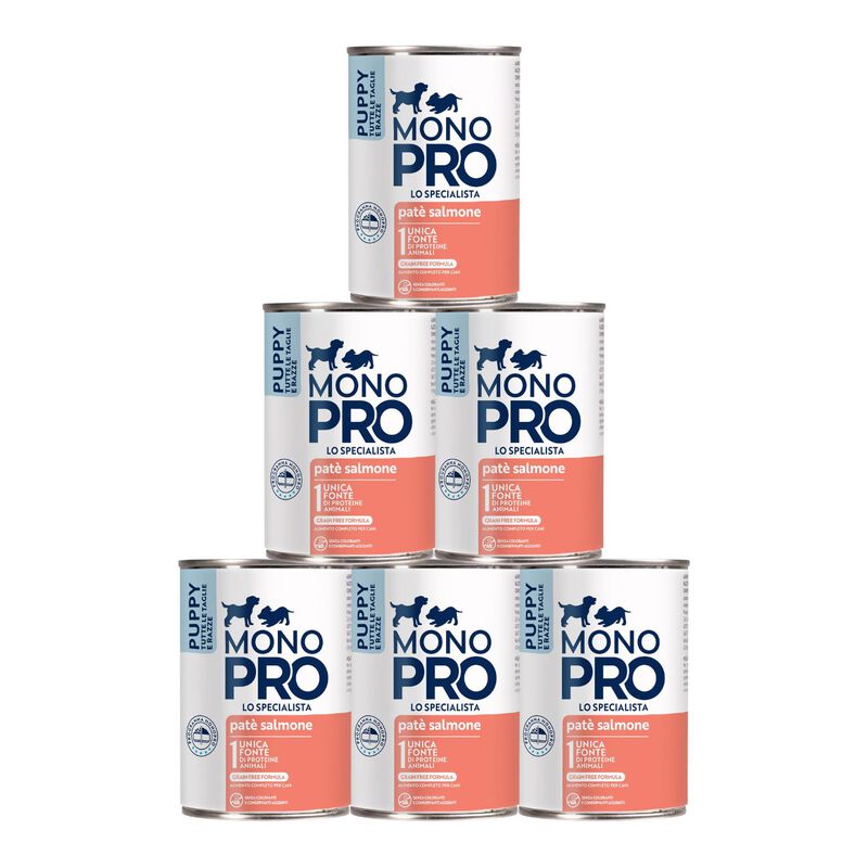 Monopro Puppy All breeds pat&eacute; Salmone 400 gr