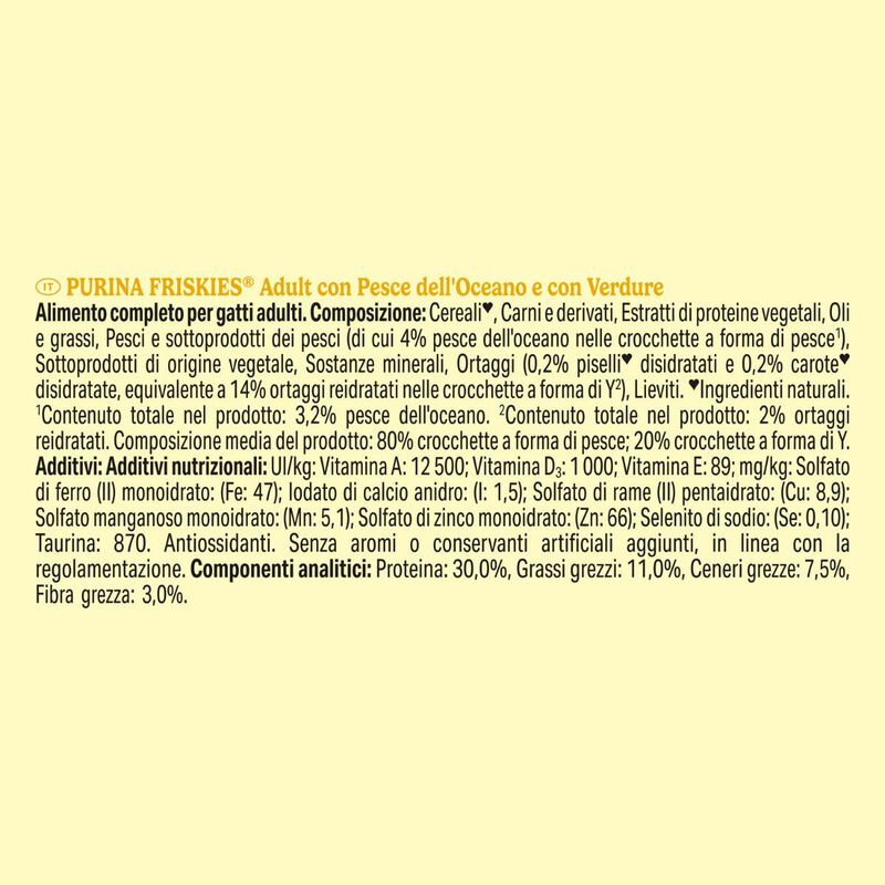 Friskies Cat Adult con Pesce dell'Oceano e verdure 2 kg
