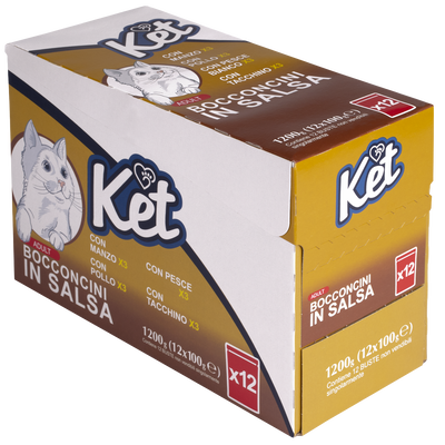 Ket Cat Adult Bocconcini in salsa Multipack 100grx12 pz